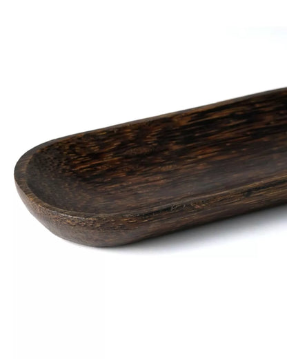 ASSIETTE DE SERVICE OVALE - BOIS DE PALMIER