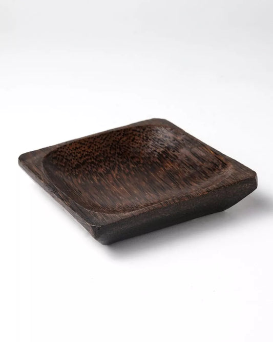 ASSIETTE DE SERVICE CARRÉE - BOIS DE PALMIER