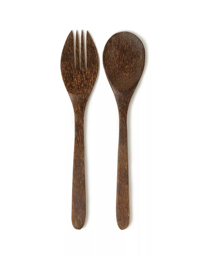 DUO DE COUVERTS À SALADE - BOIS DE PALMIER