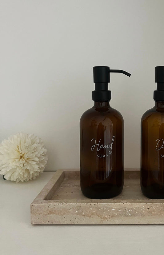 DISTRIBUTEUR DE GEL LAVANT MAIN EN VERRE